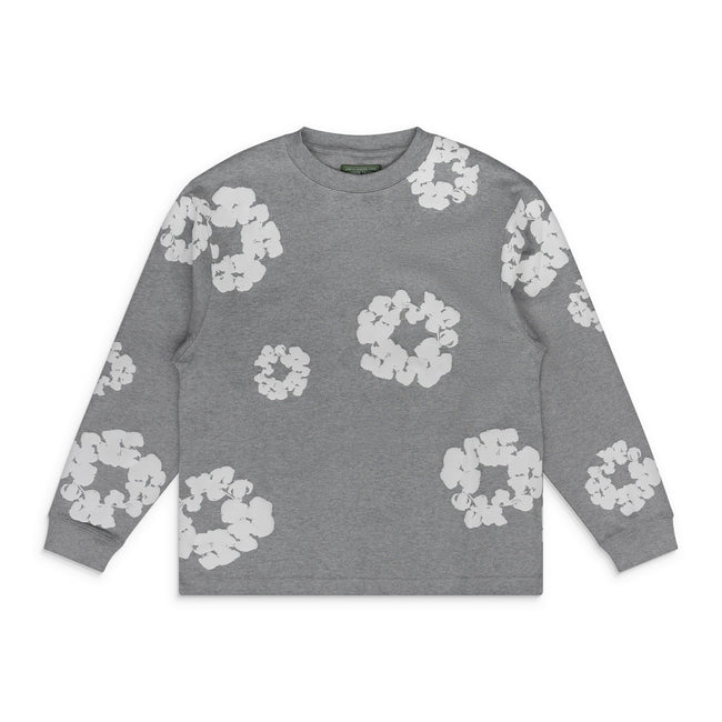 Denim Tears Grey Cotton Wreath LS T-Shirt Hover Image