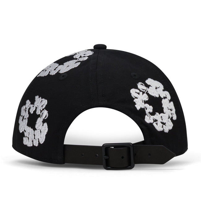Denim Tears Black Cotton Wreath Fitted Cap Main Image