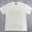 Mint Green Accent Star-Logo Graphic Tee - White & Green Streetwear T-Shirt