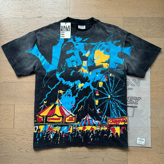Valley Fest Carnival Graphic T-Shirt Washed Black Hover Image