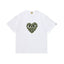 BAPE x PLAY Style Camo Heart Short-Sleeve Tee - White/Classic Green