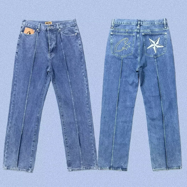 Corteiz Heavyweight Denim Pants Light blue Hover Image