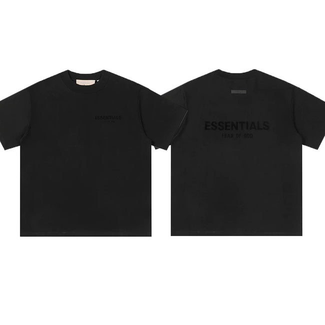 ESSENTIALS Short sleeved T-shirt European and American High Street FOG Double Line Men's and Women's American Trendy Brand Pure Cotton Round Neck Loose Set (7) Hover Image