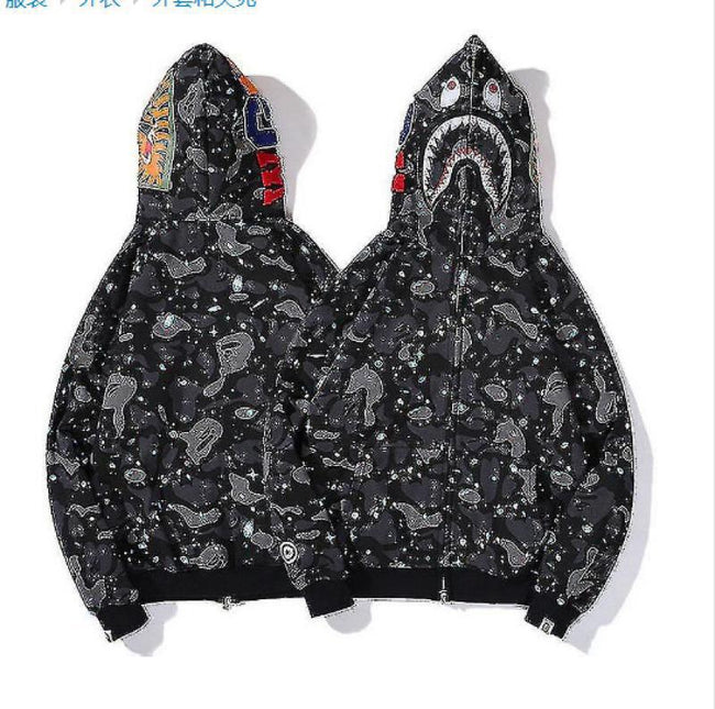 BAPE Shark Starry Night Camo Full‑Zip Hoodie Hover Image